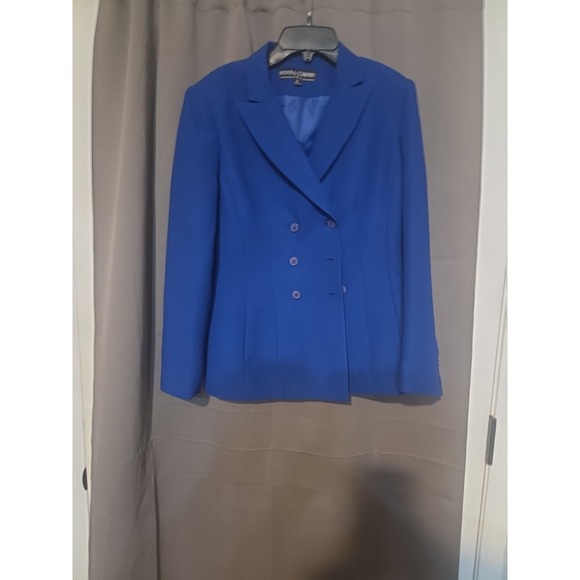 Kasper Jackets & Blazers - Kasper & Company ASL Women's Blue Blazer, Women's Size 4 Double‎ Breasted Jacket